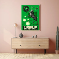 Reindeer Basketball Poster