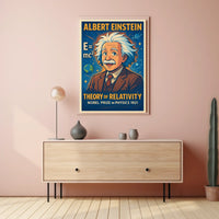 Einstein Relativity Vintage Scholarly Inspired Poster