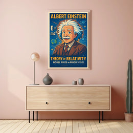 Einstein Relativity Vintage Scholarly Inspired Poster