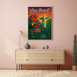 Viva Brazil Experience the Heart of South America Poster