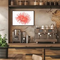 Vibrant Sea Anemone Modern Art Poster Print