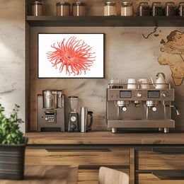 Vibrant Sea Anemone Modern Art Poster Print