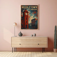 Middletown, Delaware Vintage Charm Poster