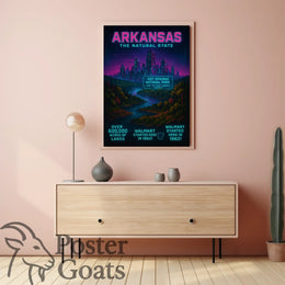 Arkansas Scenic Hot Springs Cityscape Travel Poster