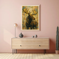 Illuminated Moose Poster