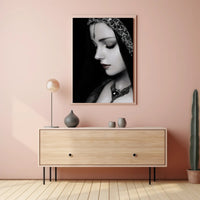 Medieval Elegance: Woman with Silver Jewelry Fantasy Poster PosterGoat