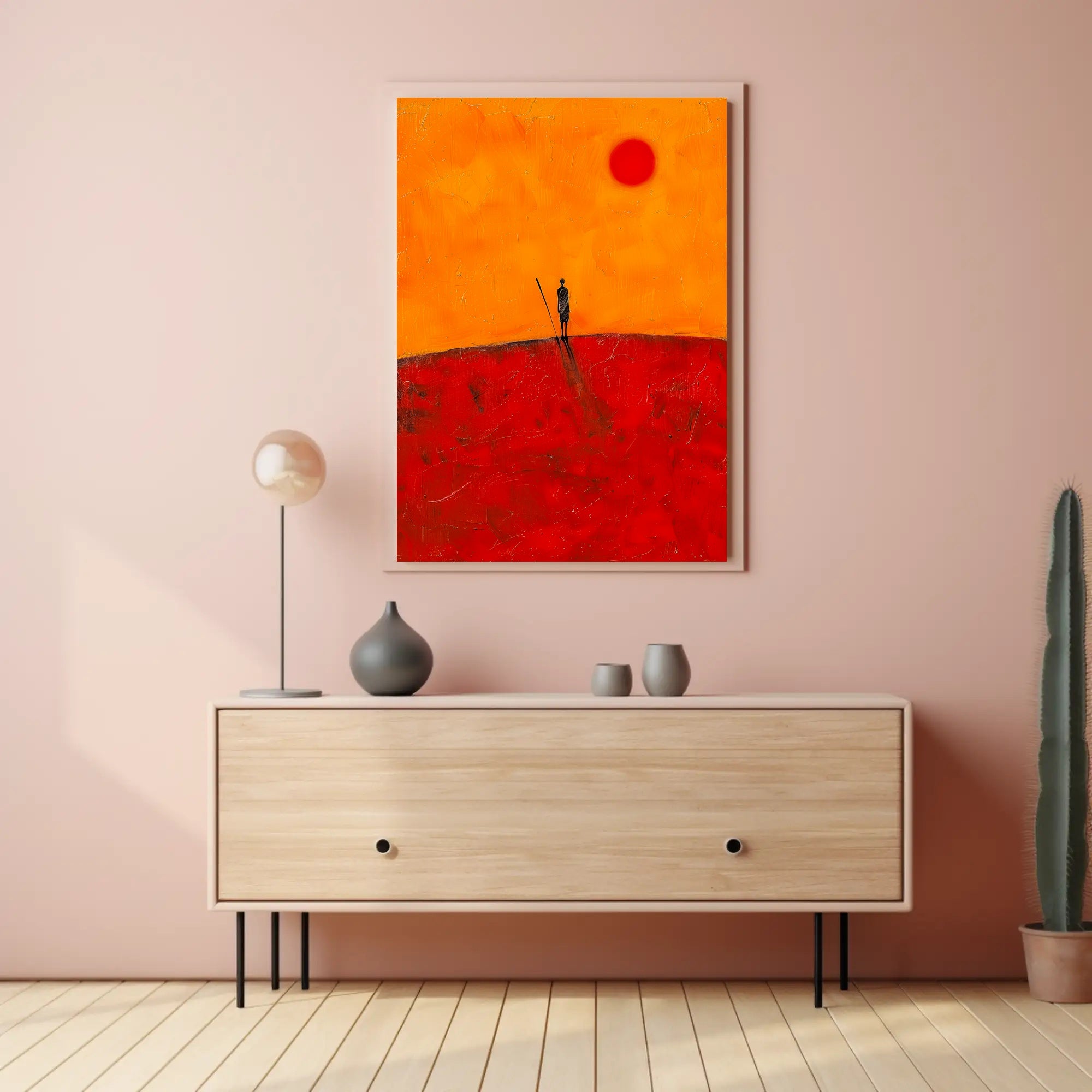 Desert Wanderer Poster Minimalist Travel Wall Art