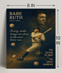 Babe Ruth Vintage Baseball Legend Sports Poster