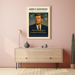 John F. Kennedy Vintage Patriotic Poster Art