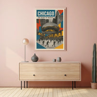 Scenes Of Chicago Heart Of Winter Cityscape Wall Poster