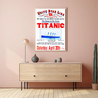 Titanic Grand Inaugural Voyage Poster Vintage Wall Art