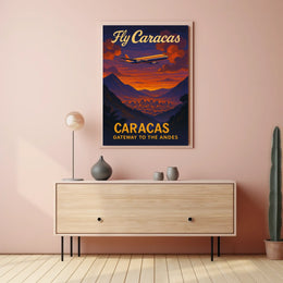 Fly Caracas Gateway to the Andes Poster
