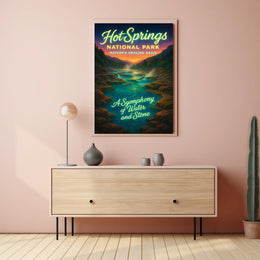 Hot Springs National Park A Symphony of Water and Stone Poster