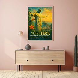 Brazilian Sunset Harmony: Travel Poster
