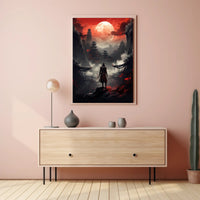 Warrior Under The Blood Moon Poster
