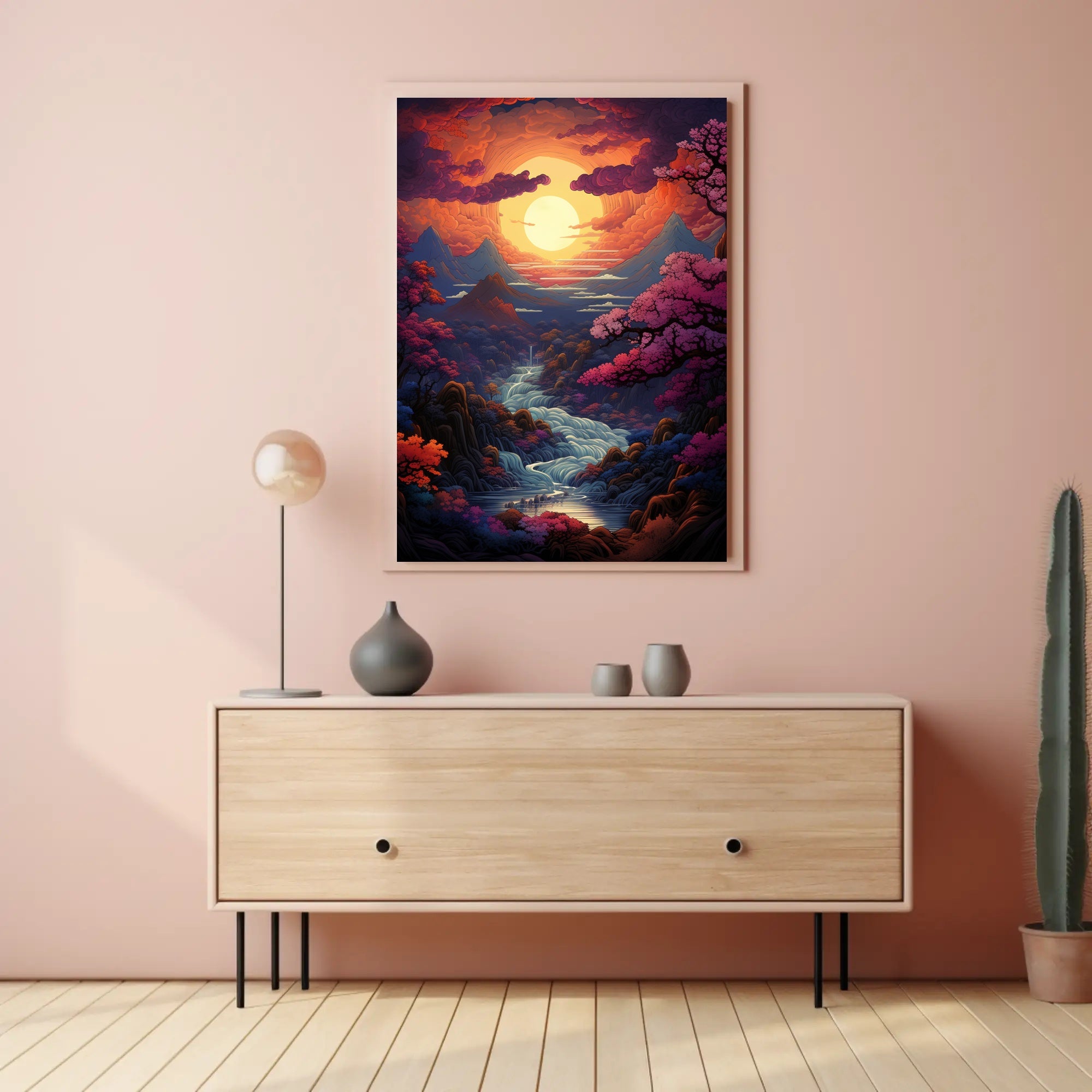 Enchanted Sunset Landscape Poster