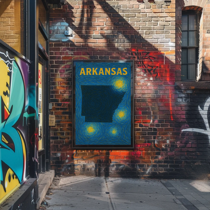 Arkansas Starry Night Poster