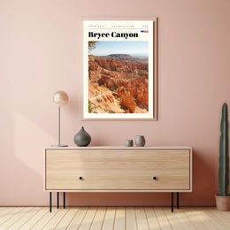 Bryce Canyon Travel Poster Vintage Landscape Print