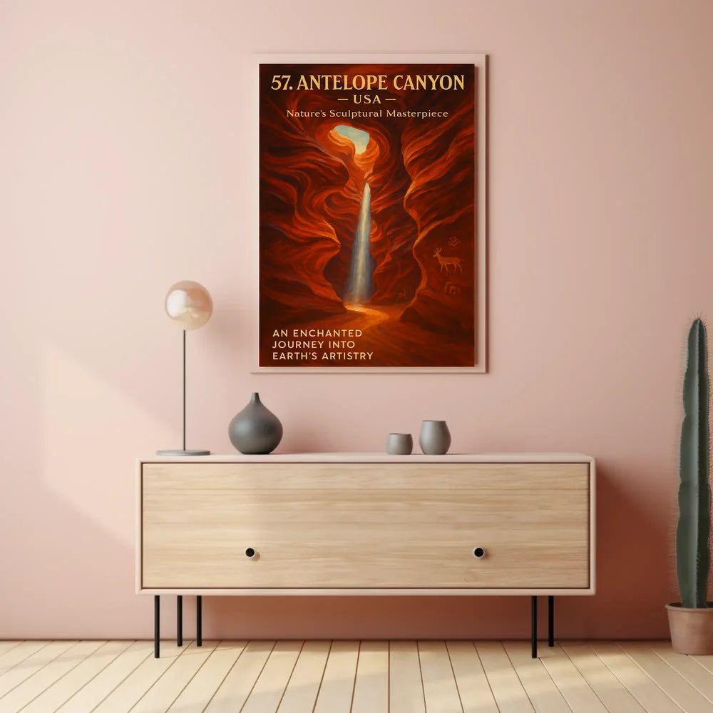 Antelope Canyon Enchanted Journey Art Poster