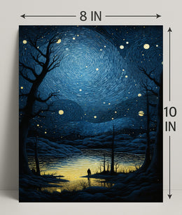 Starry Night Reflection Poster PosterGoat