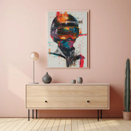 Futuristic Racer Art Print Poster for Home Decor and Wall Decoration PosterGoat