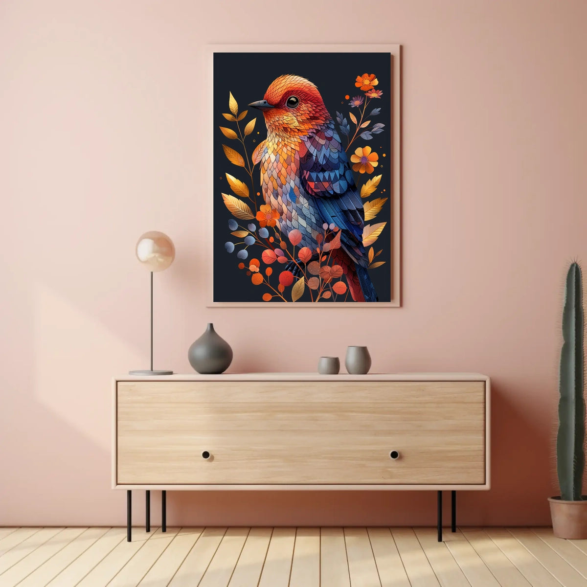 Vibrant Bird Illustration Poster