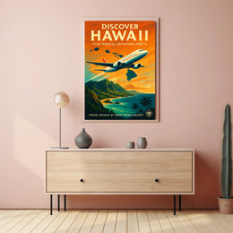 Discover Hawaii Travel Poster Art Print PosterGoat