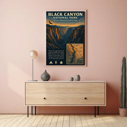 Black Canyon National Park Vintage Poster Wall Art