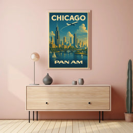Chicago Pan Am Travel Poster