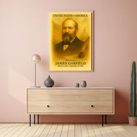 James A. Garfield 20th President of the United States Vintage Watercolor Poster