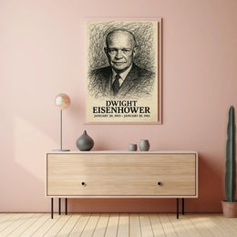 Dwight Eisenhower Vintage Patriotic Poster