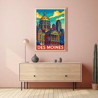 Des Moines Cityscape Poster