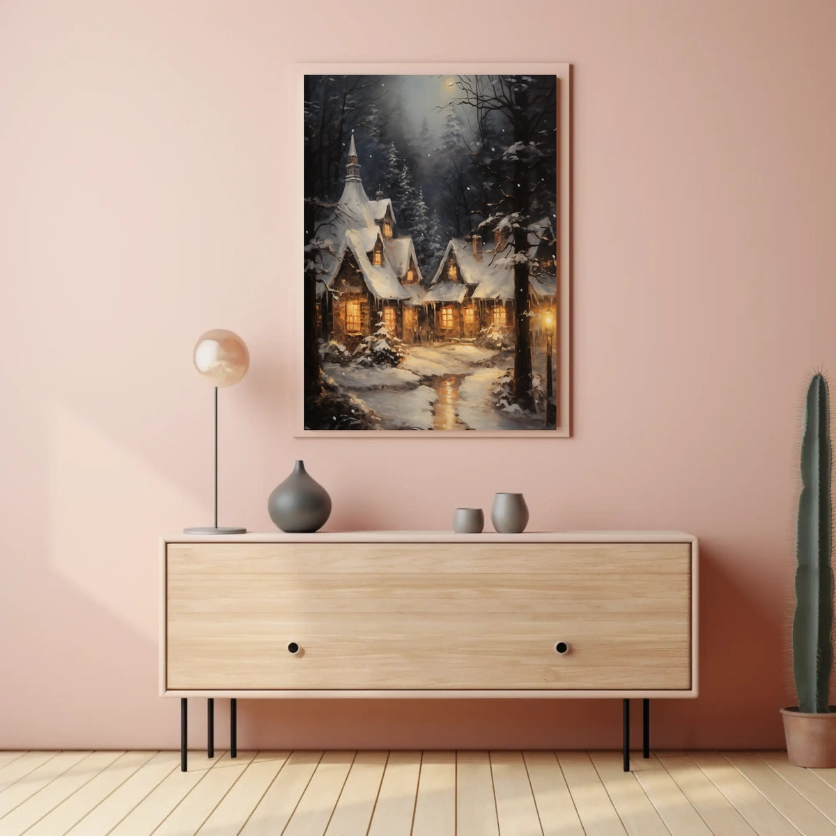 Winter Wonderland Cottage Poster