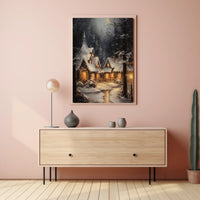 Winter Wonderland Cottage Poster