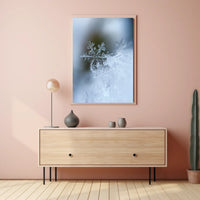 Intricate Snowflake Winter Scene Photorealistic Artistic Poster