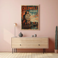 Caldwell, Idaho Singal Light Grain Poster