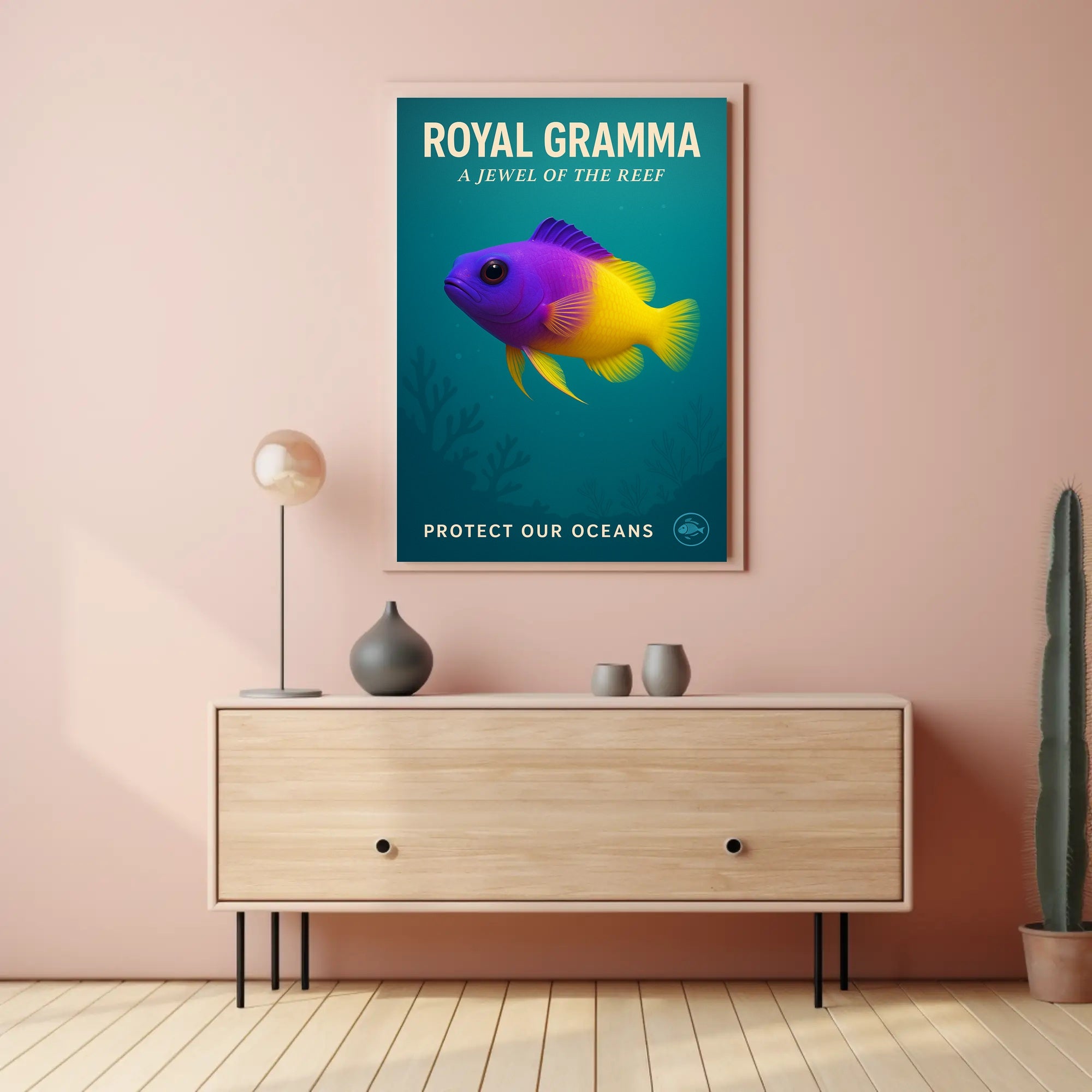 Royal Gramma A Jewel of the Reef Poster PosterGoat