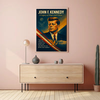John F. Kennedy Patriotic Vintage Art Poster