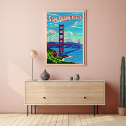 San Francisco Bridge Art Poster