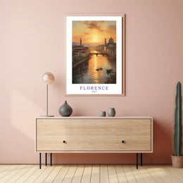 Florence At Sunset Poster
