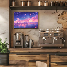 Dreamy Cityscape at Dusk Poster