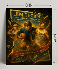 Jim Thorpe Legend Across Fields Poster Art PosterGoat
