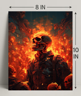 Inferno Of Skulls Poster