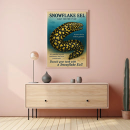 Snowflake Eel Saltwater Fish Poster