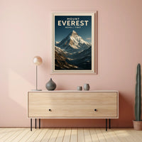 Everest Adventure Vintage Travel Seeker Poster