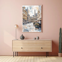 Belgium Brussels Grand Place Street View Poster