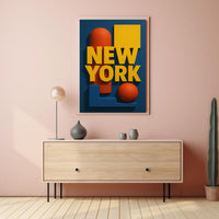 New York Abstract Design Poster Cityscape Wall Art Decor
