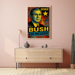 George W. Bush 43rd President of the United States Graffiti Pop Art Poster