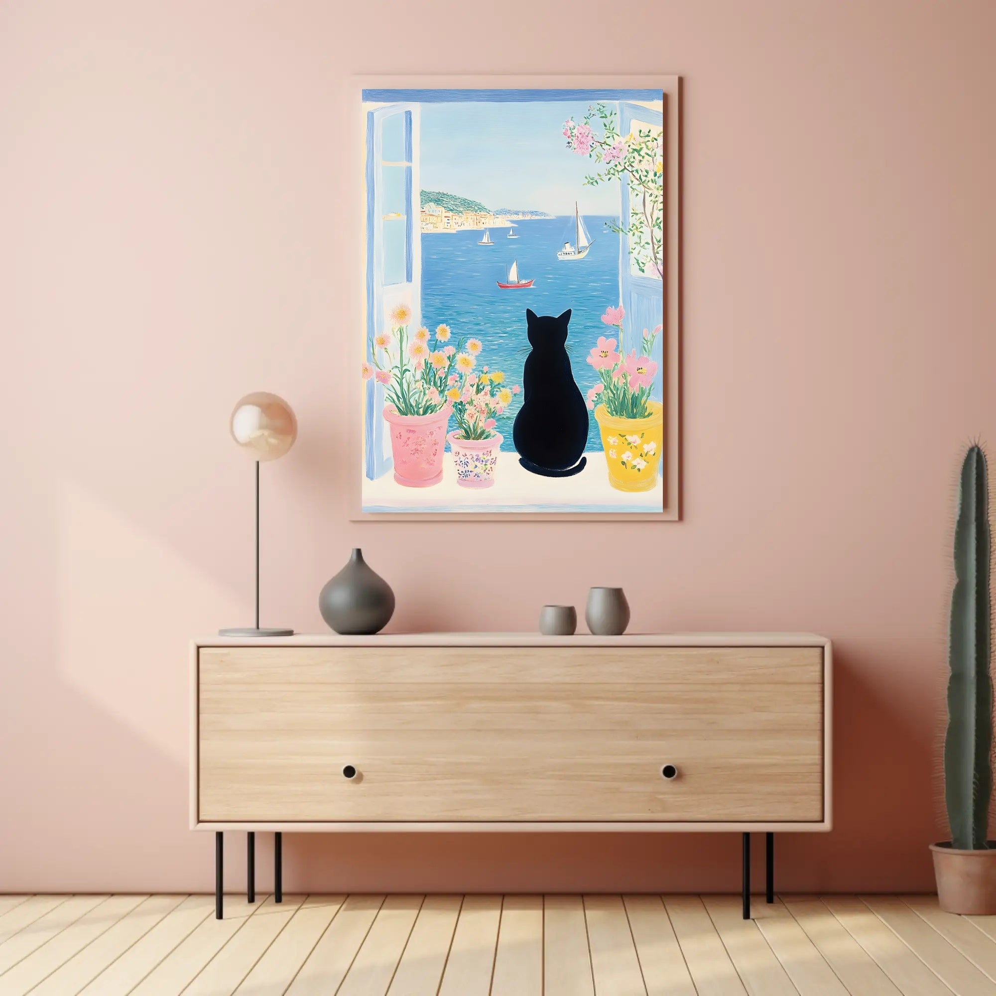 Seaside Serenity Coastal Poster Wall Art Print
