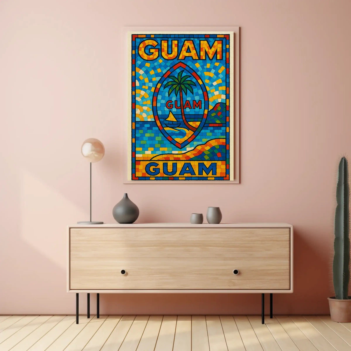 Vibrant Guam Mosaic Poster
